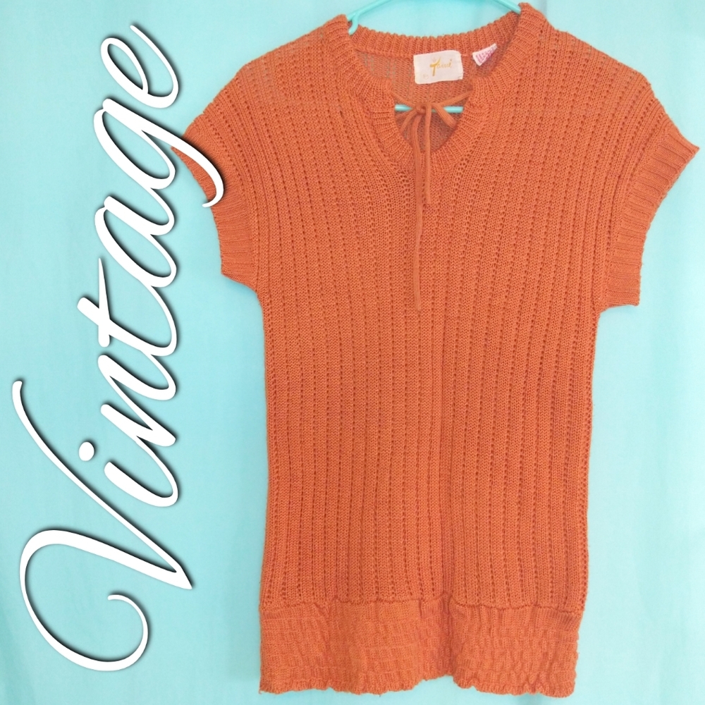 Tarrri Authentic Vintage sweater pumpkin boho acrylic
